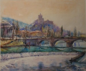 Cimberle Aldo -
Monte dei Cappuccini, Torino
acquarello cm 50x60